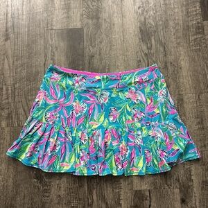Lilly Pulitzer Tropical Print Skirt - Blue and Pink